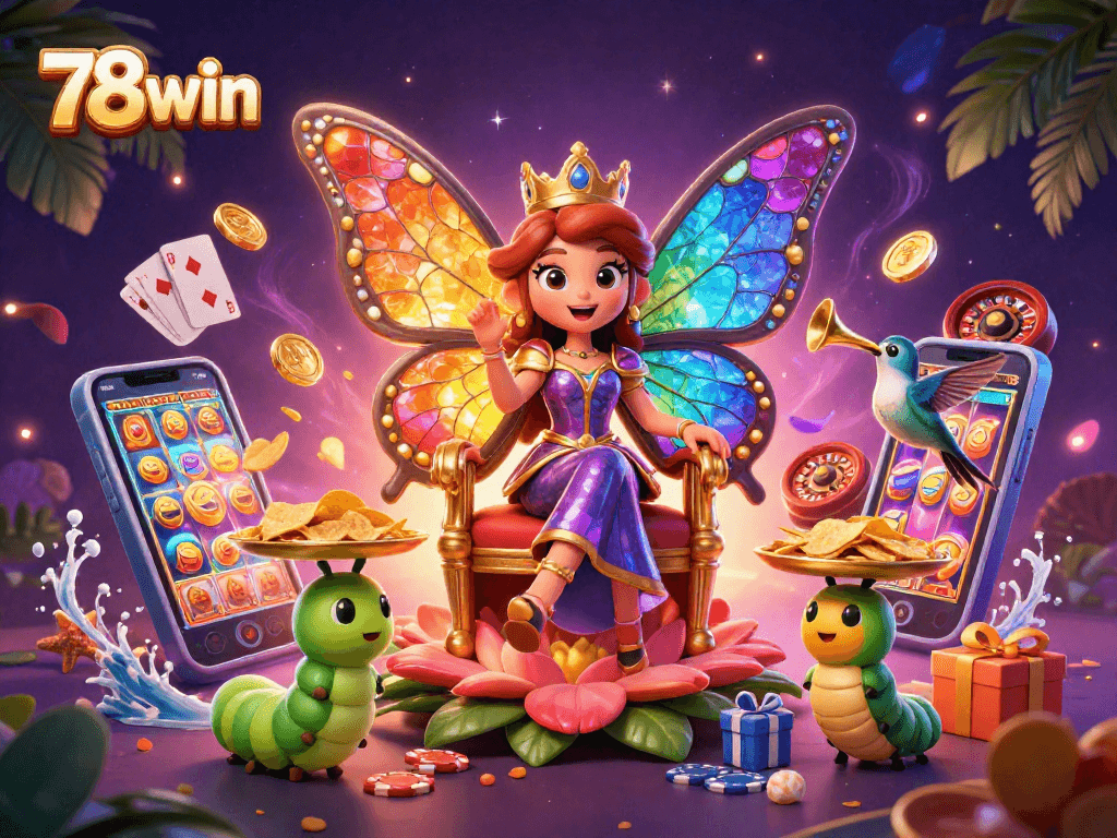 Engage with the vibrant excitement of 78win casino through a stunning 3D illustration.