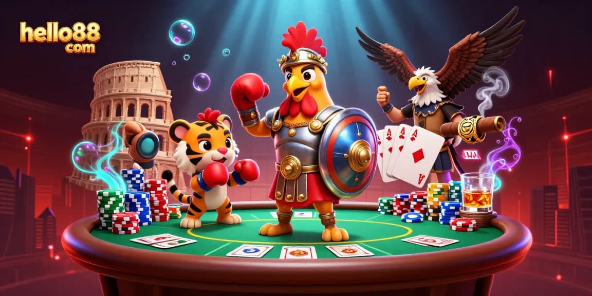 Engage in thrilling action at hello88 com with poker battles, vibrant characters, and immersive casino excitement.