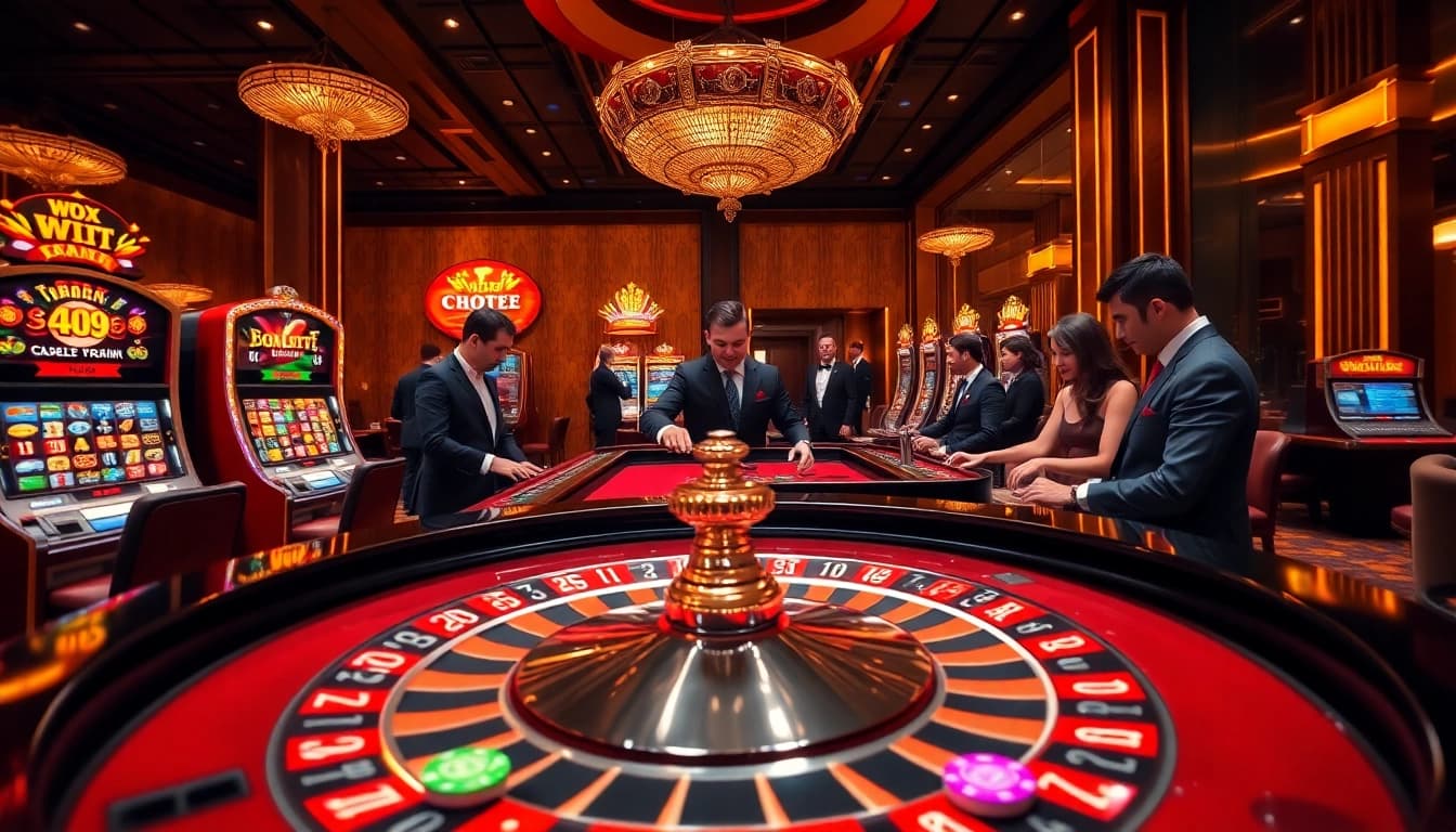 Experience the thrill of betting at uu88 with vibrant casino tables and lively players.