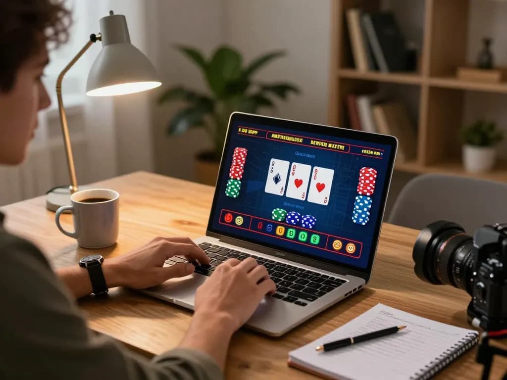 Engaging in a dynamic online gaming session at kp88 with live dealer games and strategic notes.
