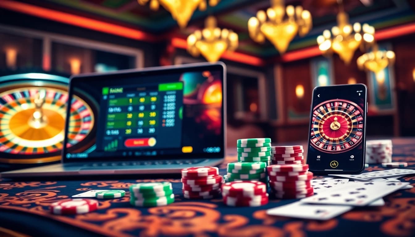 Experience the excitement of winning at 789f.site/ with vibrant casino visuals including roulette and poker elements.