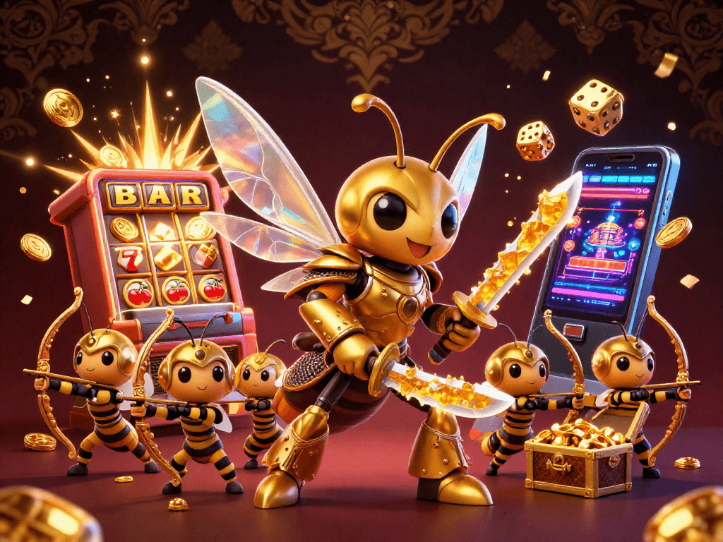 Experience thrilling wins at SHBET with a vibrant casino scene featuring dynamic characters and jackpot elements.