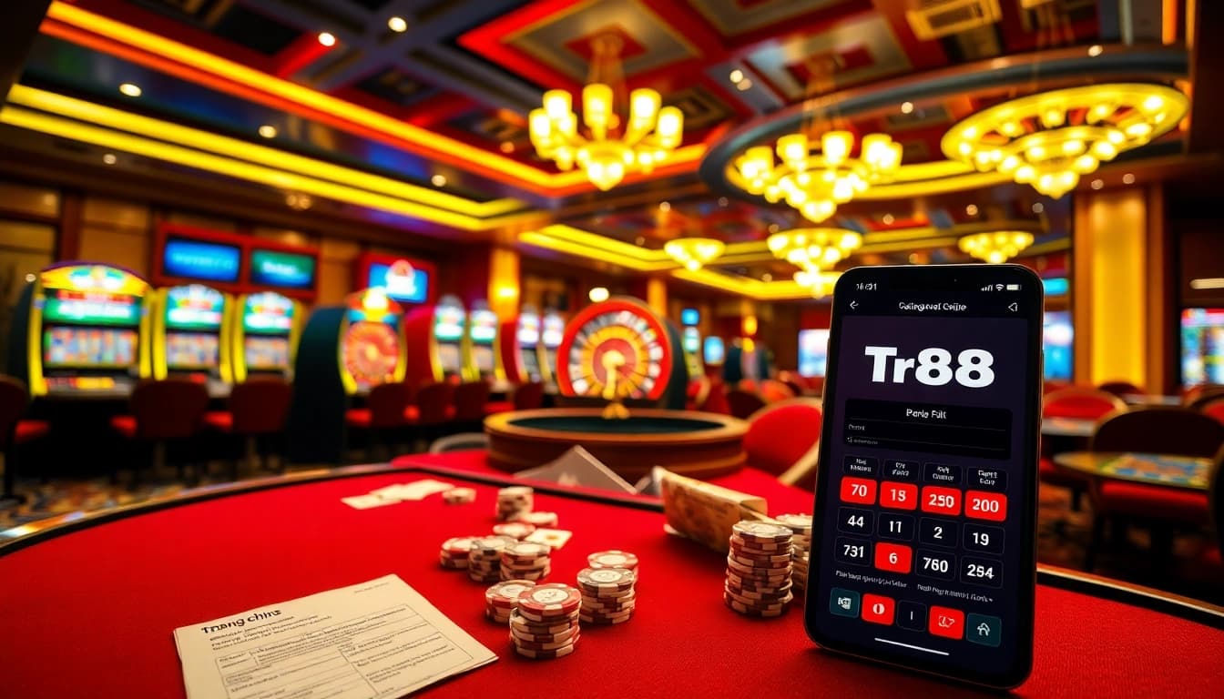 Experience thrilling gambling action at tr88 trang chủ casino, featuring vibrant tables and high-stakes games.