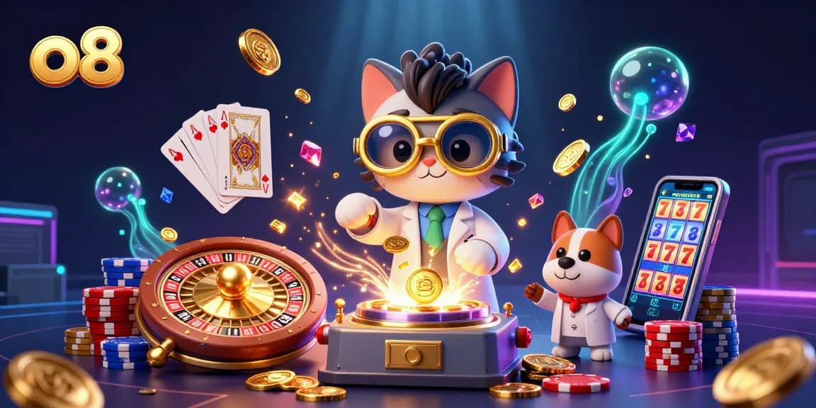 Experience the thrilling world of o8 with clever characters and dynamic casino elements in action.