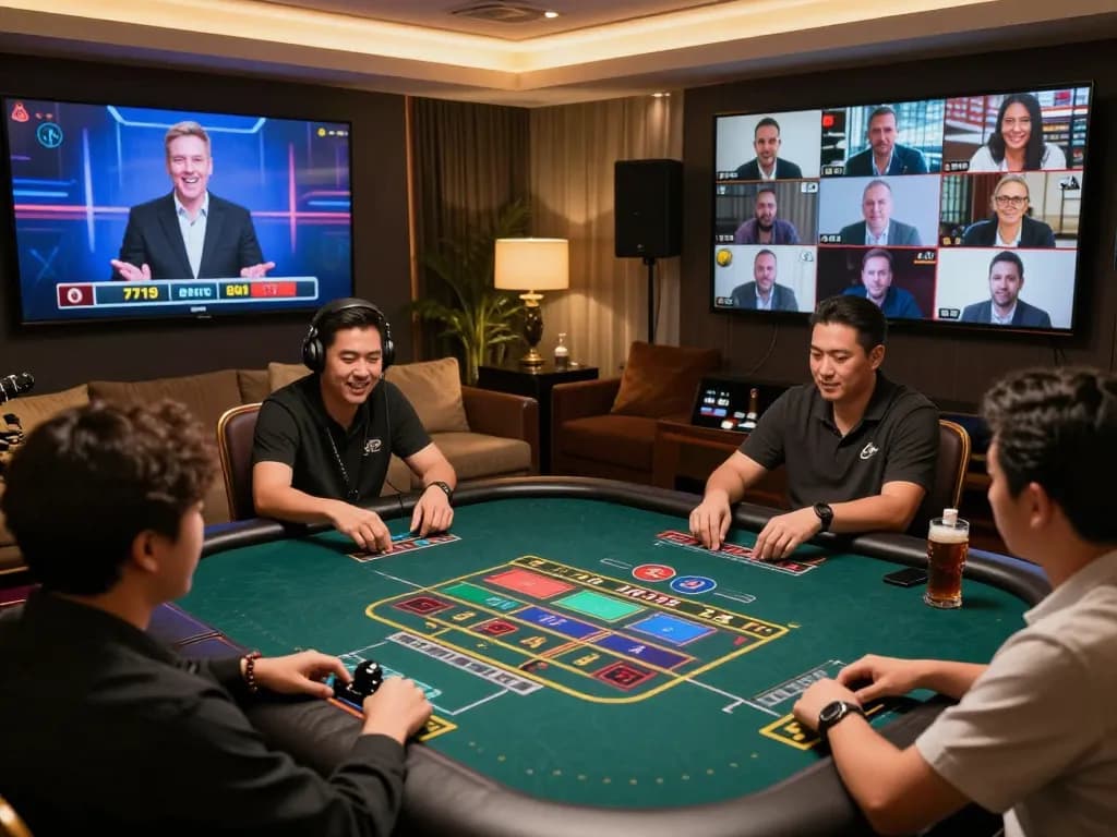 Players enjoying live dealer games at 88vv online casino, capturing the interactive gaming experience.