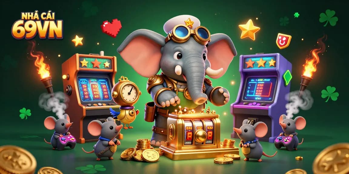 Experience exciting gameplay at NHÀ CÁI 69VN with vibrant 3D casino illustrations.