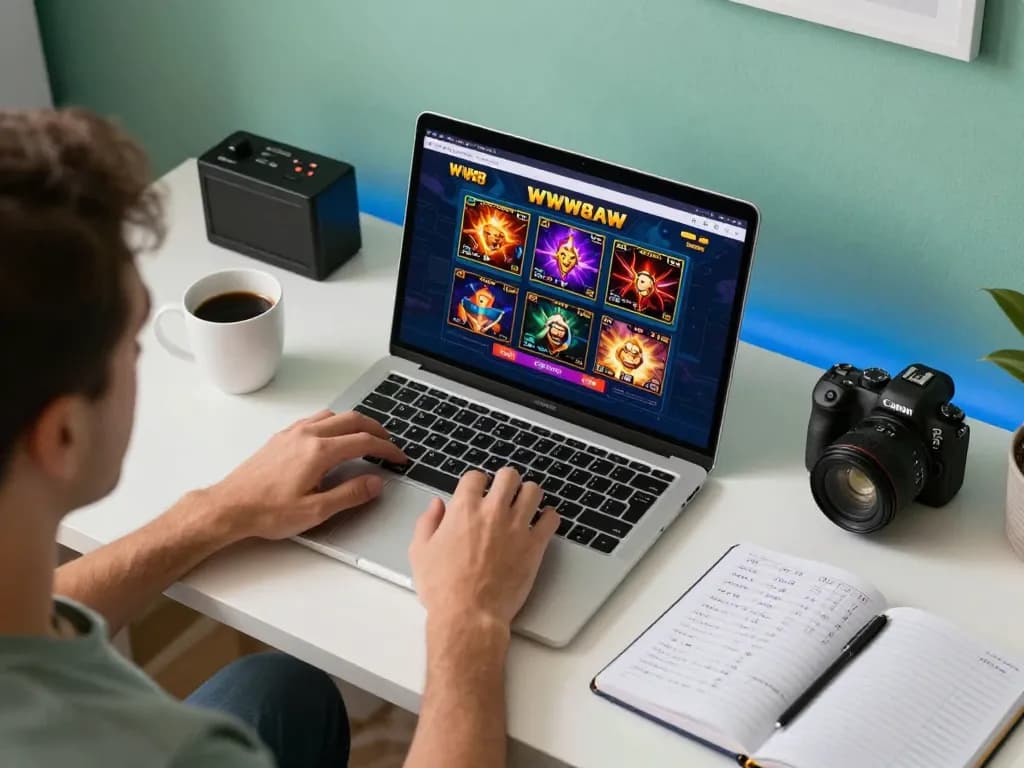 Player engaging in online gambling strategies at home with WW88AW interface on laptop screen