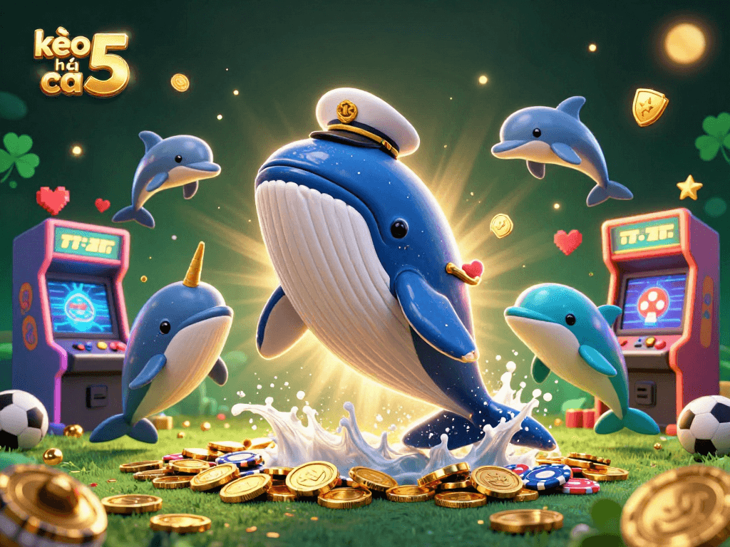 Engage in exhilarating sports betting with kèo nhà cái 5 featuring vibrant 3D illustrations and dynamic casino elements.