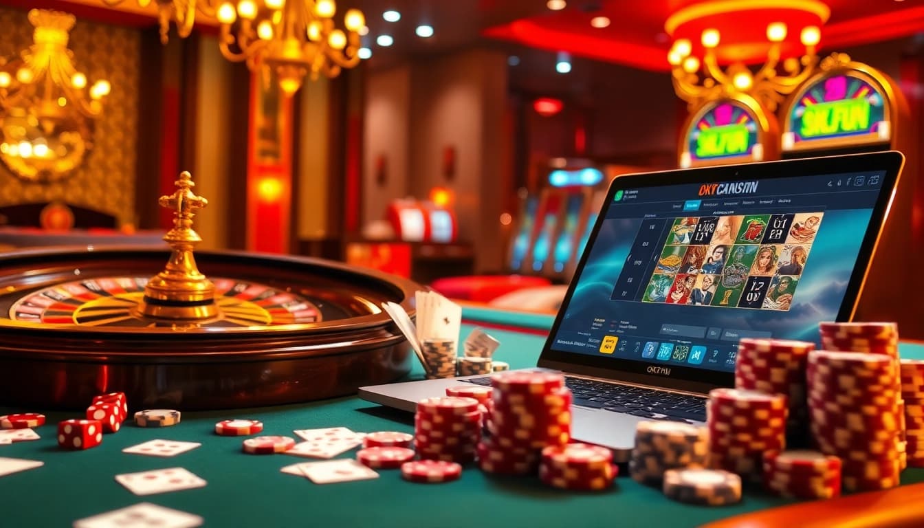 Experience thrilling games at OKFUN Casino with engaging tables and vibrant ambiance.
