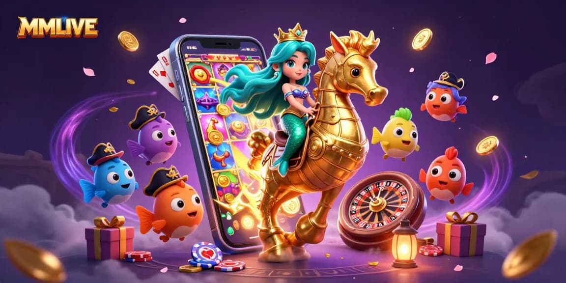 MMLIVE promotes interactive streaming with a captivating mermaid scene, enhancing user engagement.