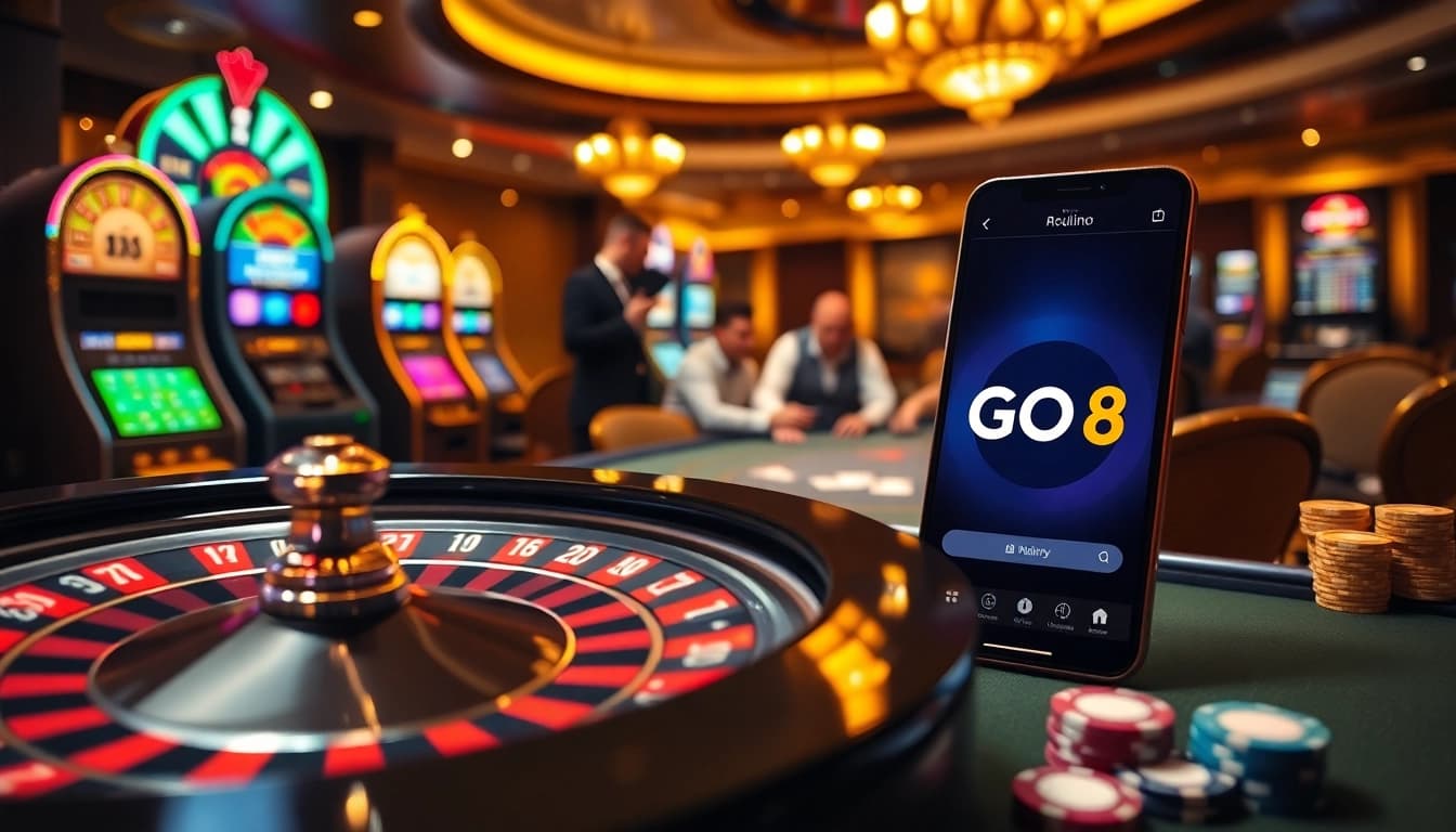 Experience the thrill of GO 8 casino gaming with exciting roulette and poker action.