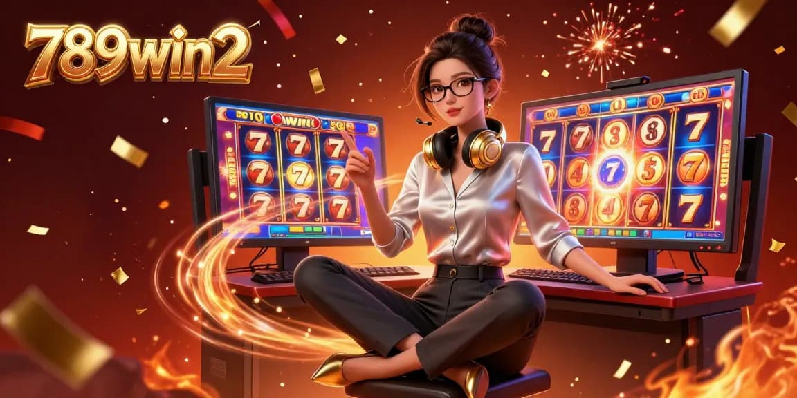 Engage in thrilling slots and jackpot excitement at 789win2 with a stylish gamer setup.