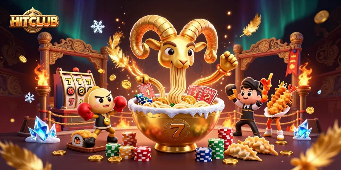 Experience HITCLUB with the thrilling 3D casino scene showcasing vibrant games and characters.