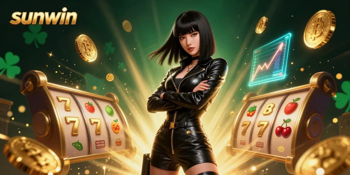 Engage with sunwin's vibrant slots scene filled with exciting jackpot reels and golden coins.