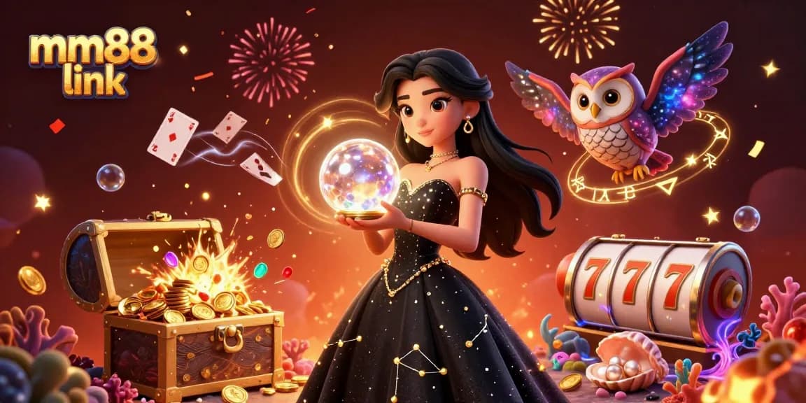 Experience exhilarating gameplay and big wins with mm88 link, vibrant 3D illustration featuring casino elements.