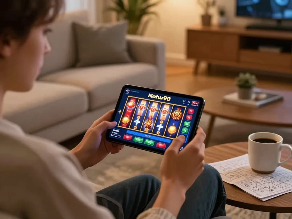 Nohu90 app provides thrilling slots experience in a cozy home gaming setup