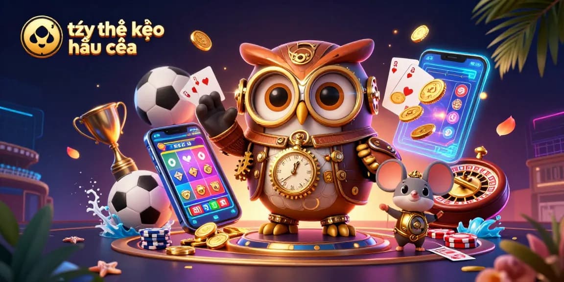 Engage with tỷ lệ kèo nhà cái, a dynamic illustration showcasing sports betting and vibrant casino elements.