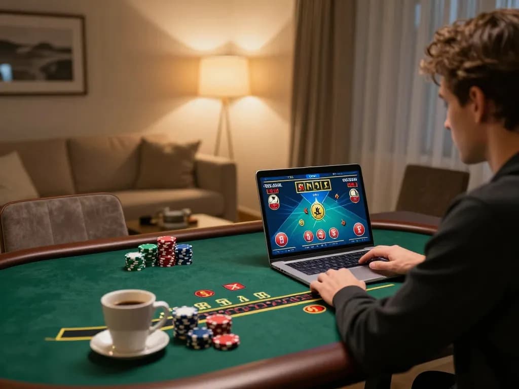UU88 player engaging in live blackjack, emphasizing strategy and online gambling comfort.
