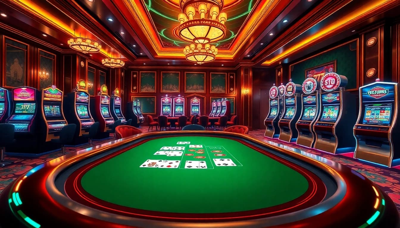 The thrilling 777X win atmosphere captures luxury casino excitement with vibrant games and elegant design.