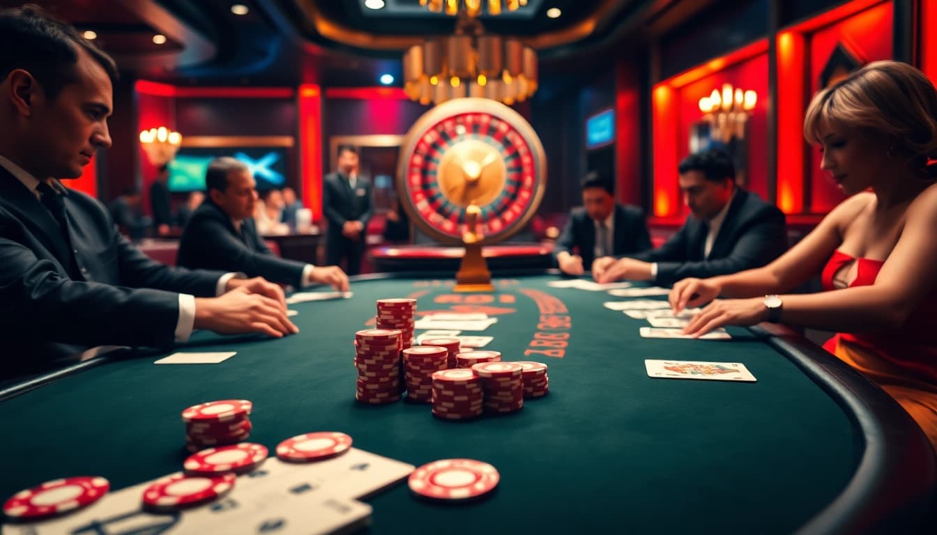 Play thrilling card games at the 789 club with vibrant casino visuals and exciting atmosphere.