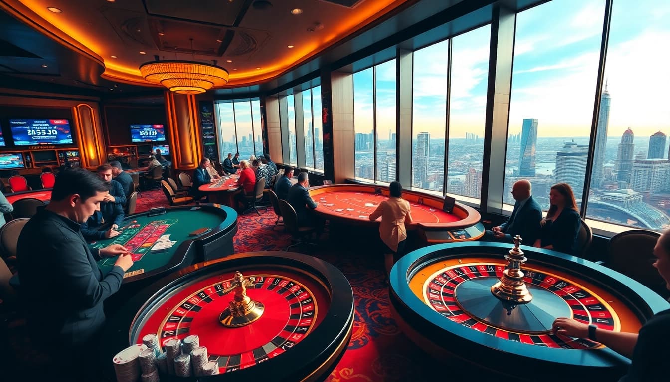 Experience the thrill of kp88 bet at a luxurious casino table, with vibrant gameplay and exciting action.