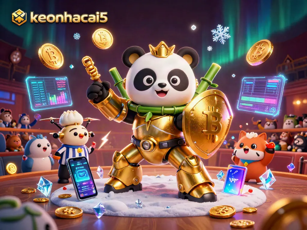 Engage with keonhacai5 in a dynamic 3D panda-themed gaming arena.