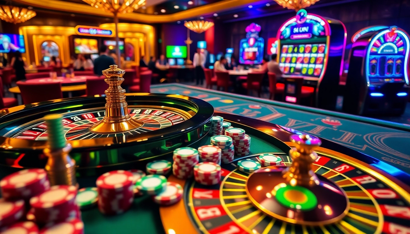 Players engage in thrilling games at 678VIP's vibrant online casino featuring roulette and poker.