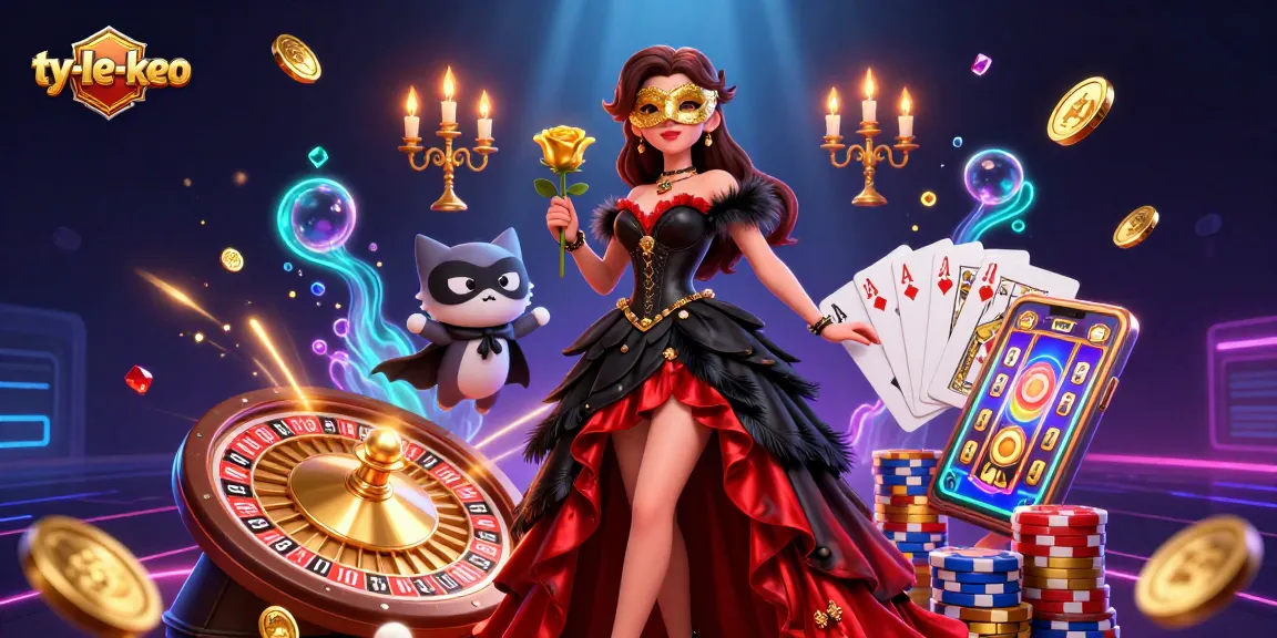 Betting with ty-le-keo in an engaging atmosphere, featuring sparkling gems and casino elements.