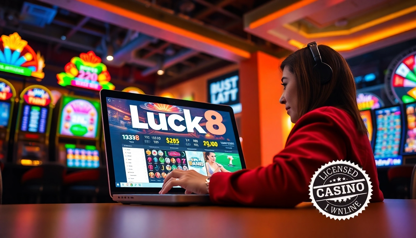 Engaging online gambling experience on luck8win.live showcasing casino games and user interaction.