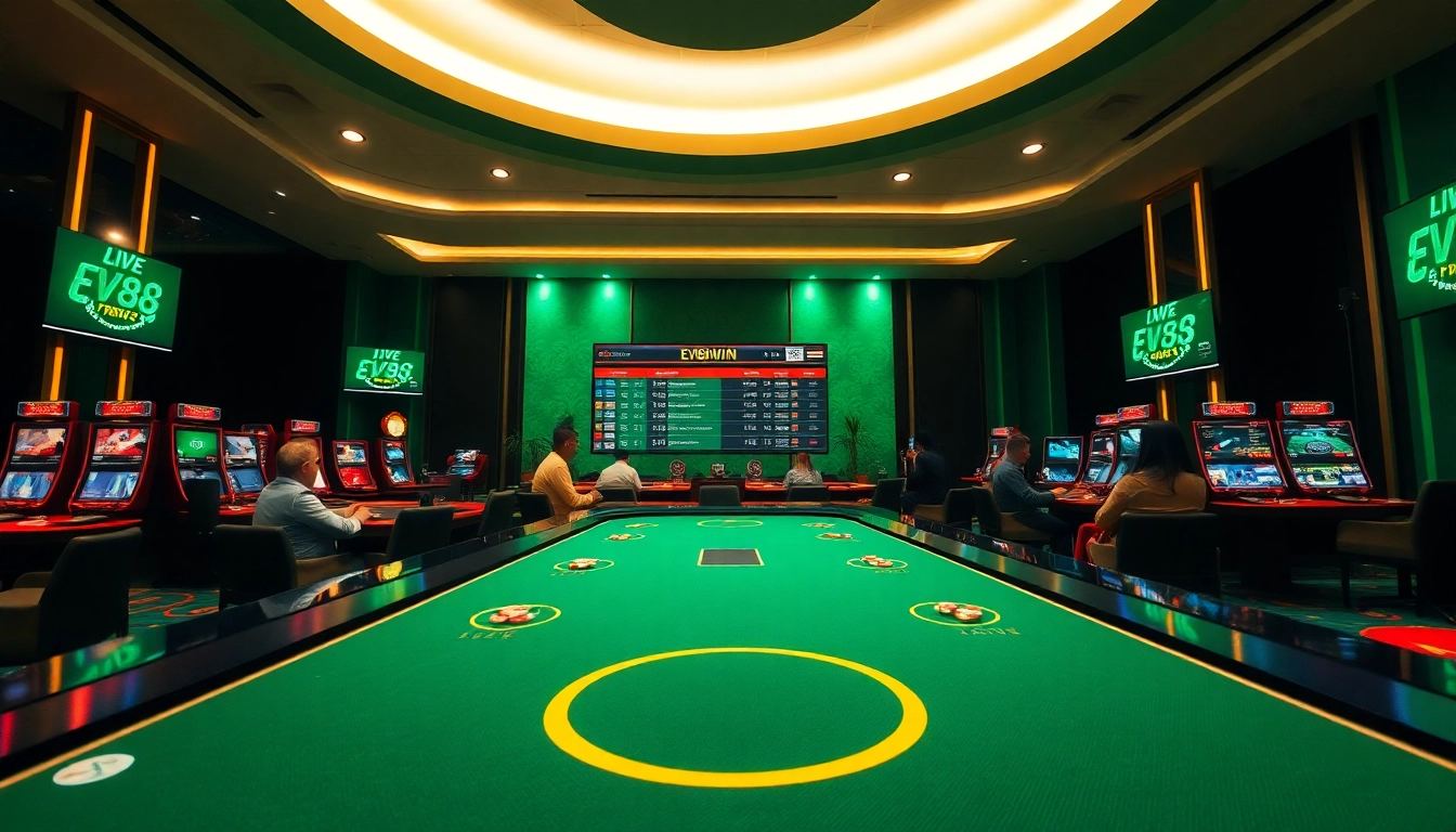 Engaging online gambling experience at ev88win.live showcasing modern gaming environments.