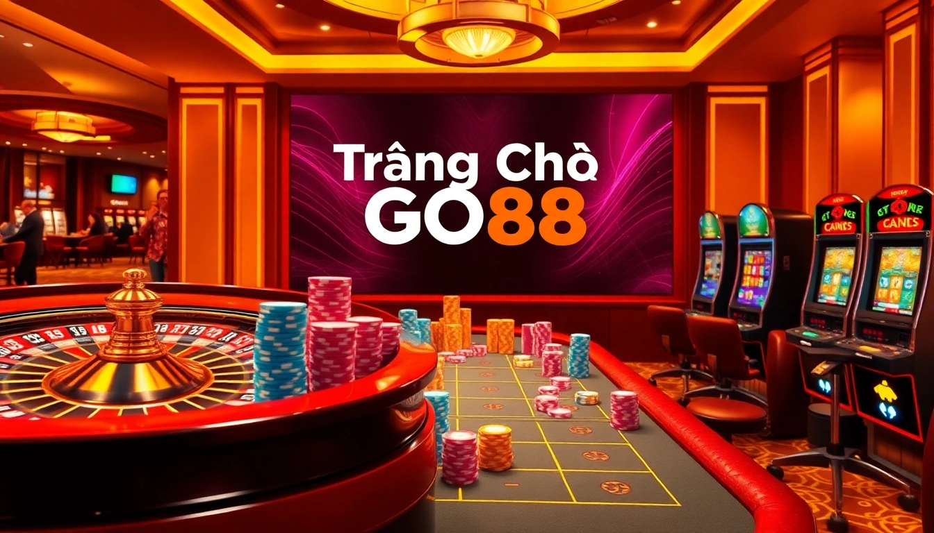 Experience the thrill of Trang Chủ GO88 with engaging casino games and vibrant gambling visuals.