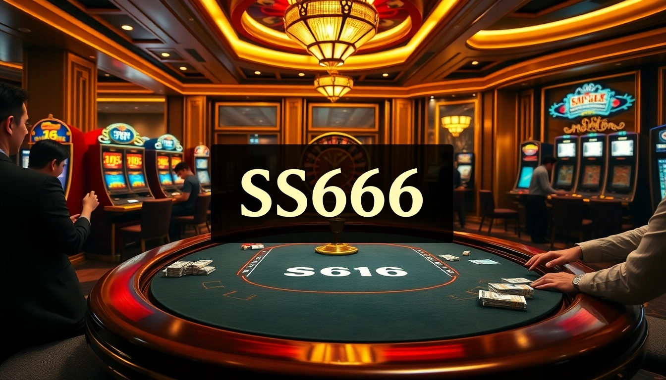 S666 poker table action with luxurious decor and dynamic gameplay atmosphere.