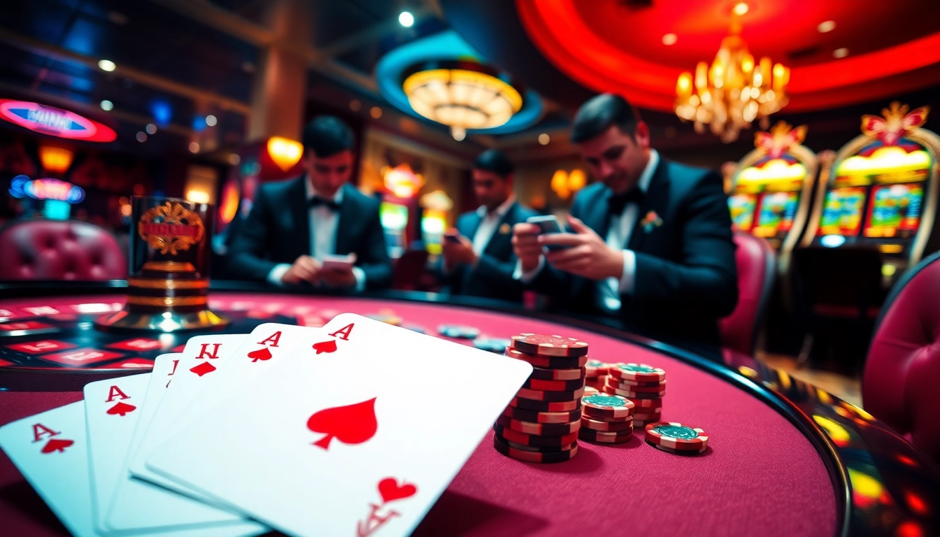 Engaging high-stakes poker scene featuring elements from bdtk66 blog, including chips and cards.