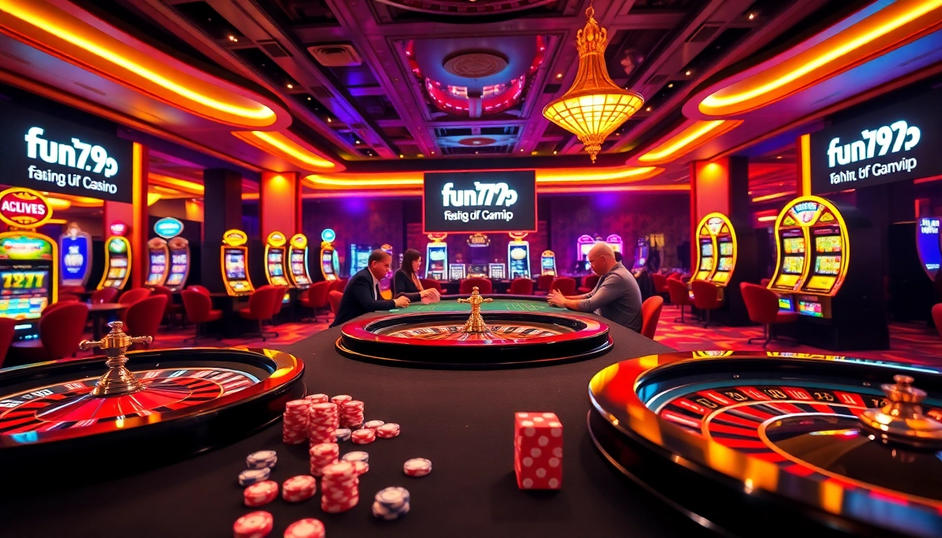 Experience thrilling games with fun79.vip at a vibrant casino table.