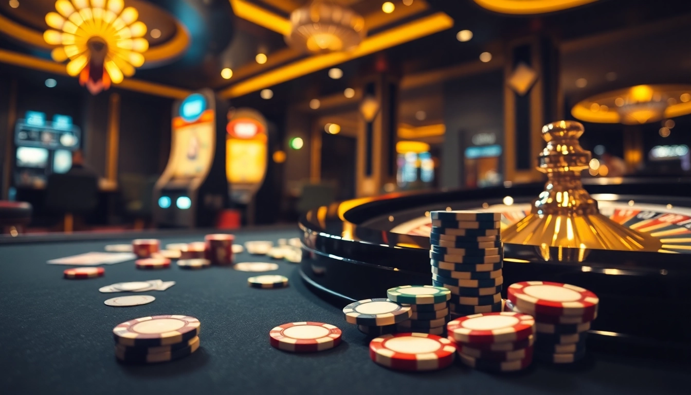 Winning at the roulette table in a luxurious casino with a vibrant "no hu" atmosphere.