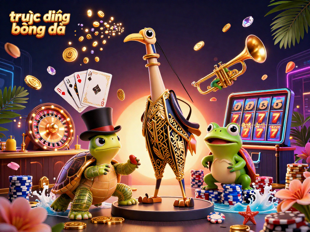 Experience the thrill of trực tiếp bóng đá with engaging characters in a rich casino scene featuring vibrant gambling elements.