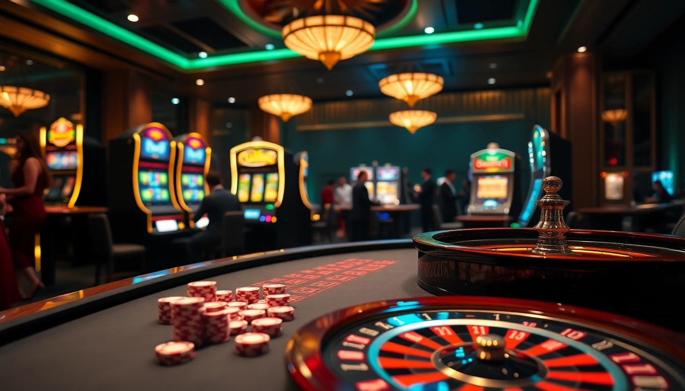 Experience the excitement of vaoluoi tv with vibrant casino gaming visuals featuring poker and roulette.