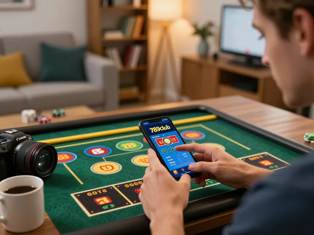 Player engaging with the 789club app on smartphone, highlighting online gaming excitement.