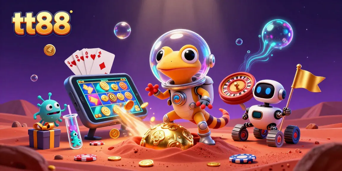 Enjoy thrilling gameplay with the tt88 Martian casino illustration featuring exciting symbols and elements.