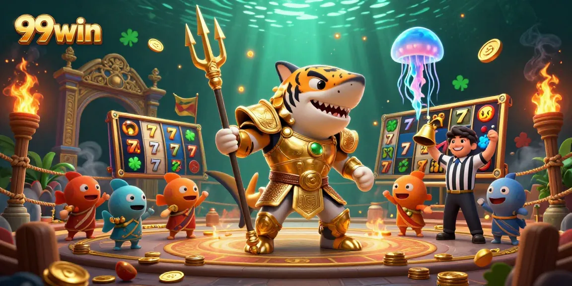 Engage in thrilling gameplay with 99win’s vibrant underwater casino adventure featuring captivating characters.