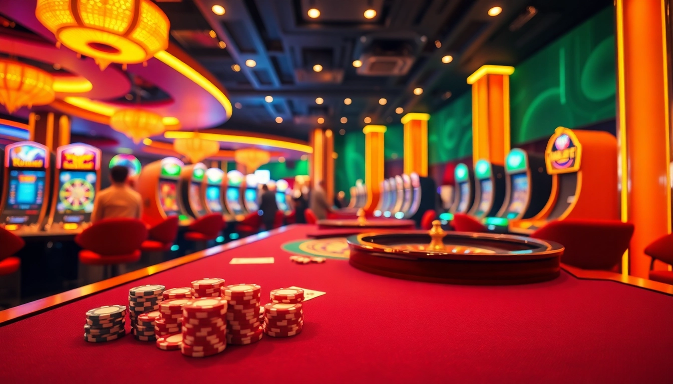 Experience the thrill of km1888b with vibrant casino tables and exciting games.
