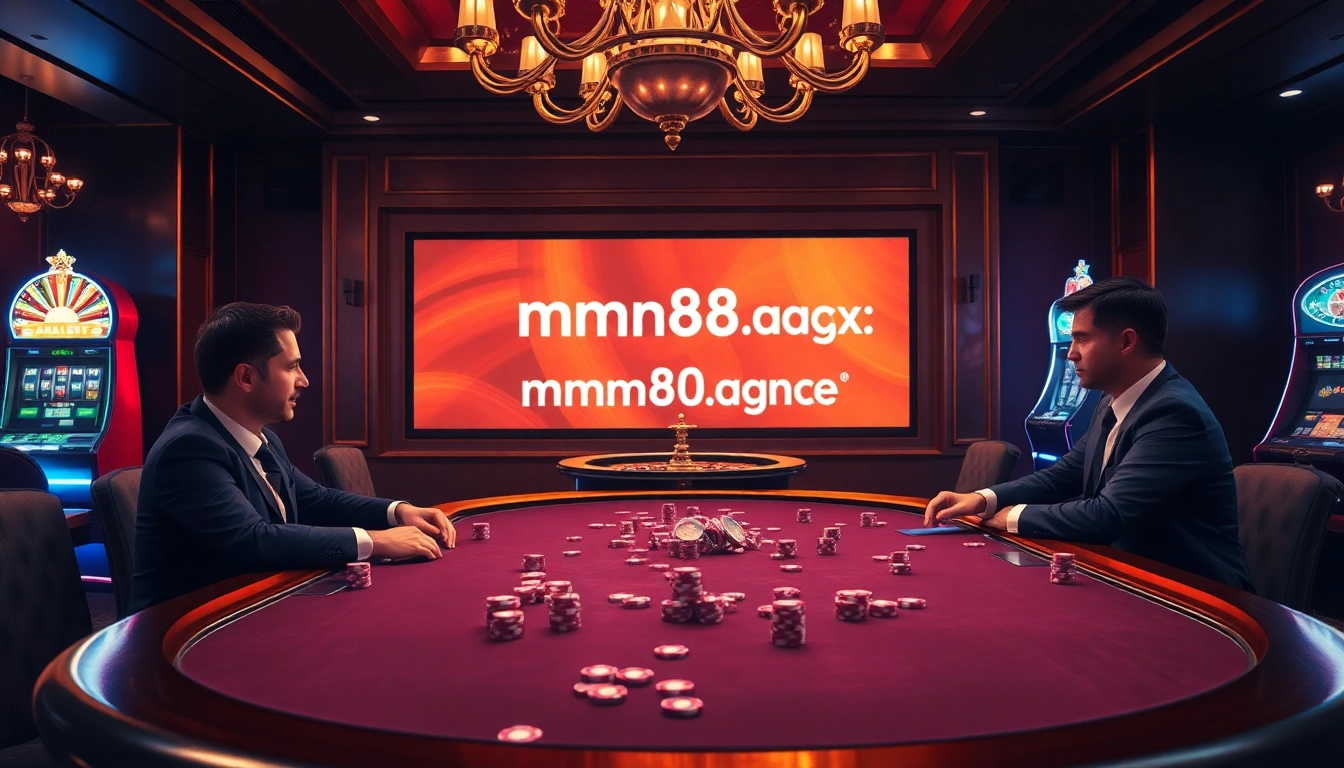 Playing at a luxurious poker table in a stunning casino scene featuring https://mm88.agency/ and vibrant chips.