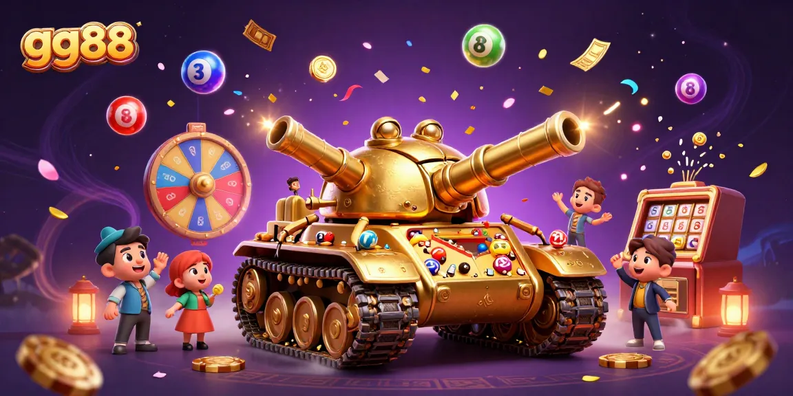 Experience the excitement of winning at gg88 with a vibrant casino scene featuring dynamic lottery elements.