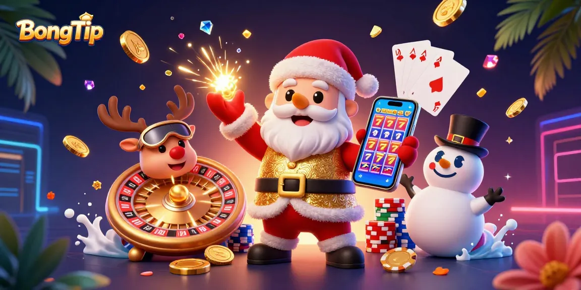 BongTip offers engaging casino excitement with Santa and friends in a festive gaming scene