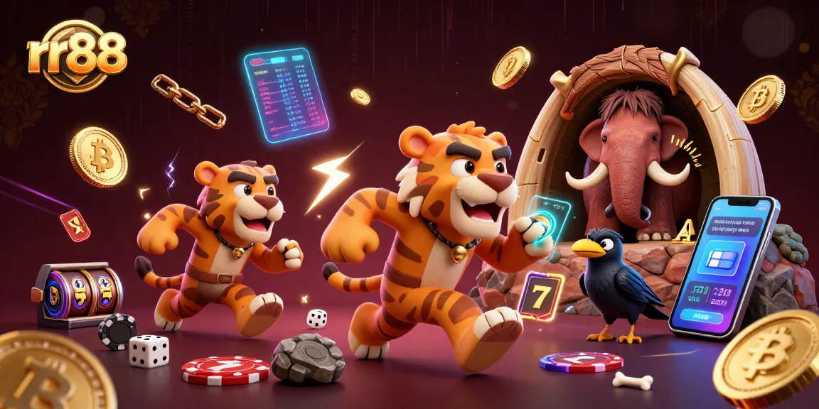 Engage with rr88 as a thrilling prehistoric casino experience featuring 3D characters and vibrant game elements.