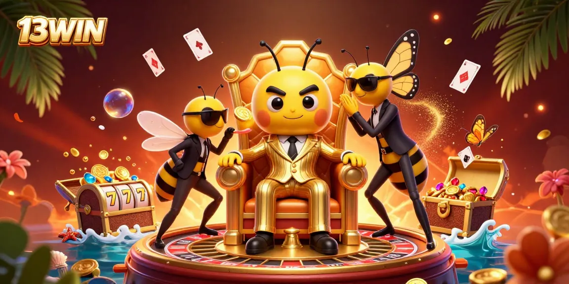 Experience the thrill of 13WIN with engaging casino elements and vibrant visuals in 3D style.