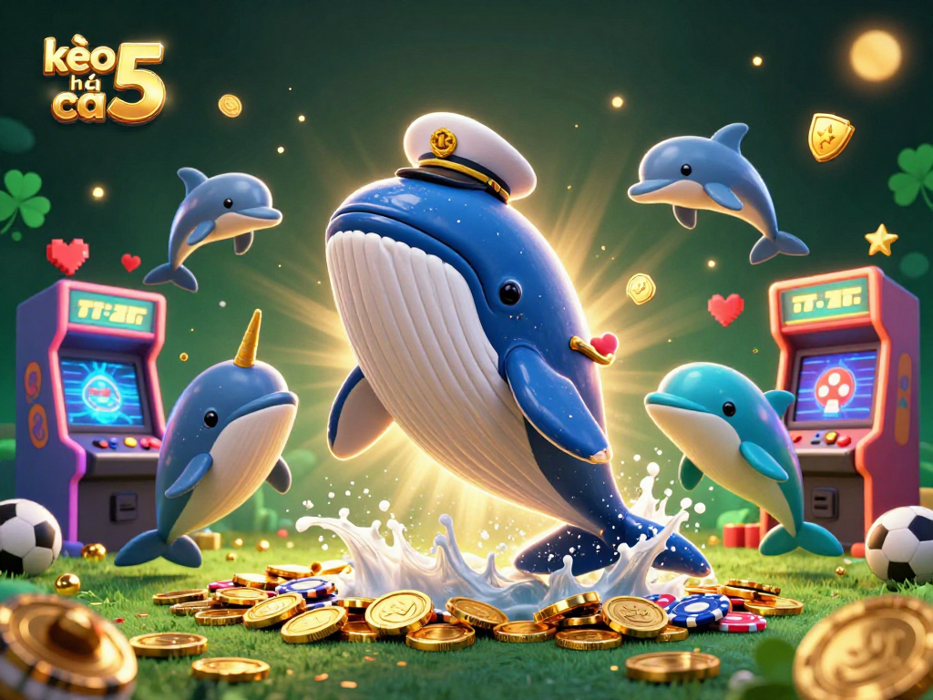 Engage in exhilarating sports betting with kèo nhà cái 5 featuring vibrant 3D illustrations and dynamic casino elements.