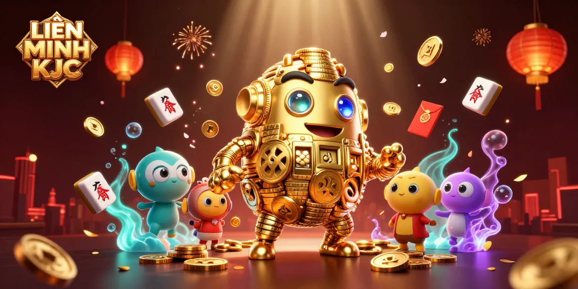 Experience thrilling gameplay and vibrant charm at LIÊN MINH KJC, featuring golden golem and casino elements.