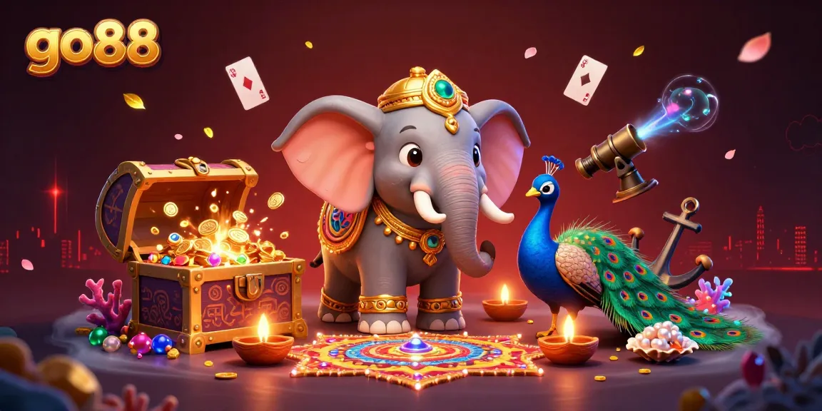Experience exciting gaming with go88 in this vibrant, energetic 3D casino scene.