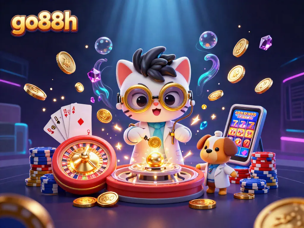 Engage with go88h's dynamic casino scene featuring an exciting lab of gold-coin replication.